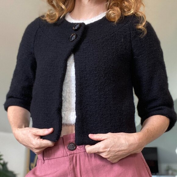 Like-new Banana Republic Cropped Wool Jacket - Picture 2 of 12